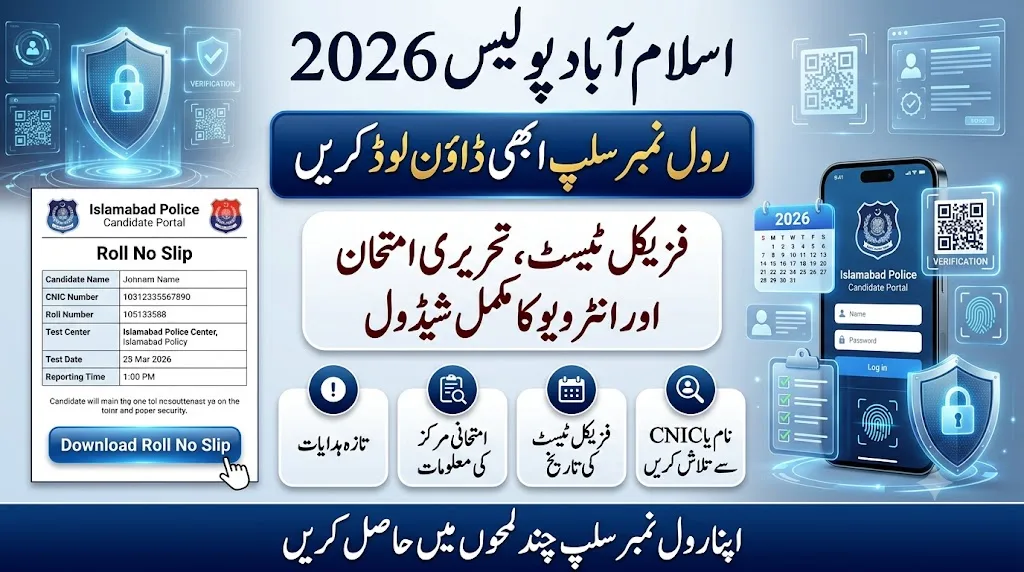 Islamabad Police Roll No Slip 2026 Physical & Written Test